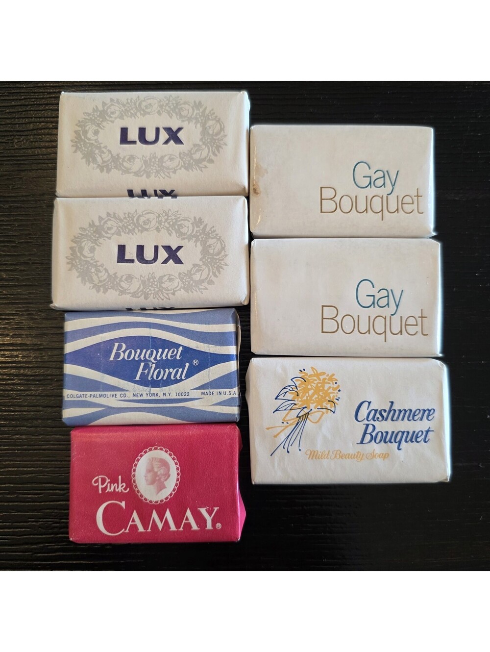Vintage Beauty Soap Lot Of 7 Lux Gay Bouquet Camay Cashmere Bouquet New